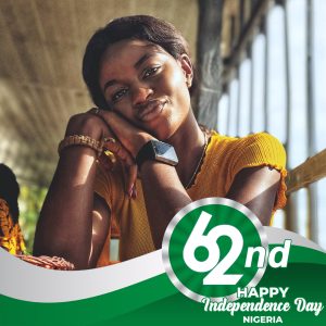 happy nigeria national day woman picture - Nigeria Independence Day Message Photo Frames 2022 gambar 1