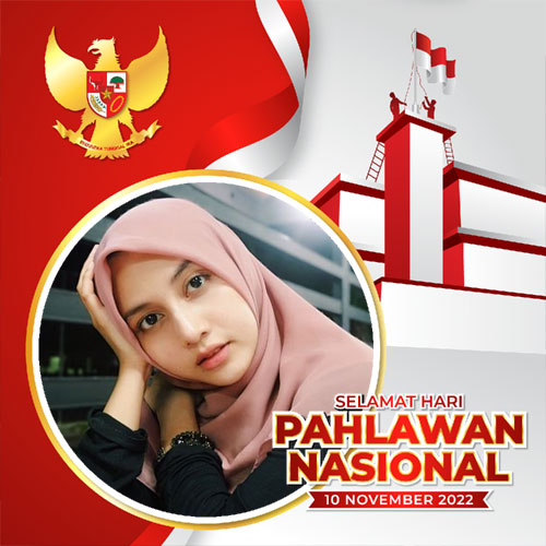 contoh foto twibbon hari pahlawan nasional 2022 - 11 Twibbon Hari Pahlawan 2022 Terbaru - 10 November gambar 1