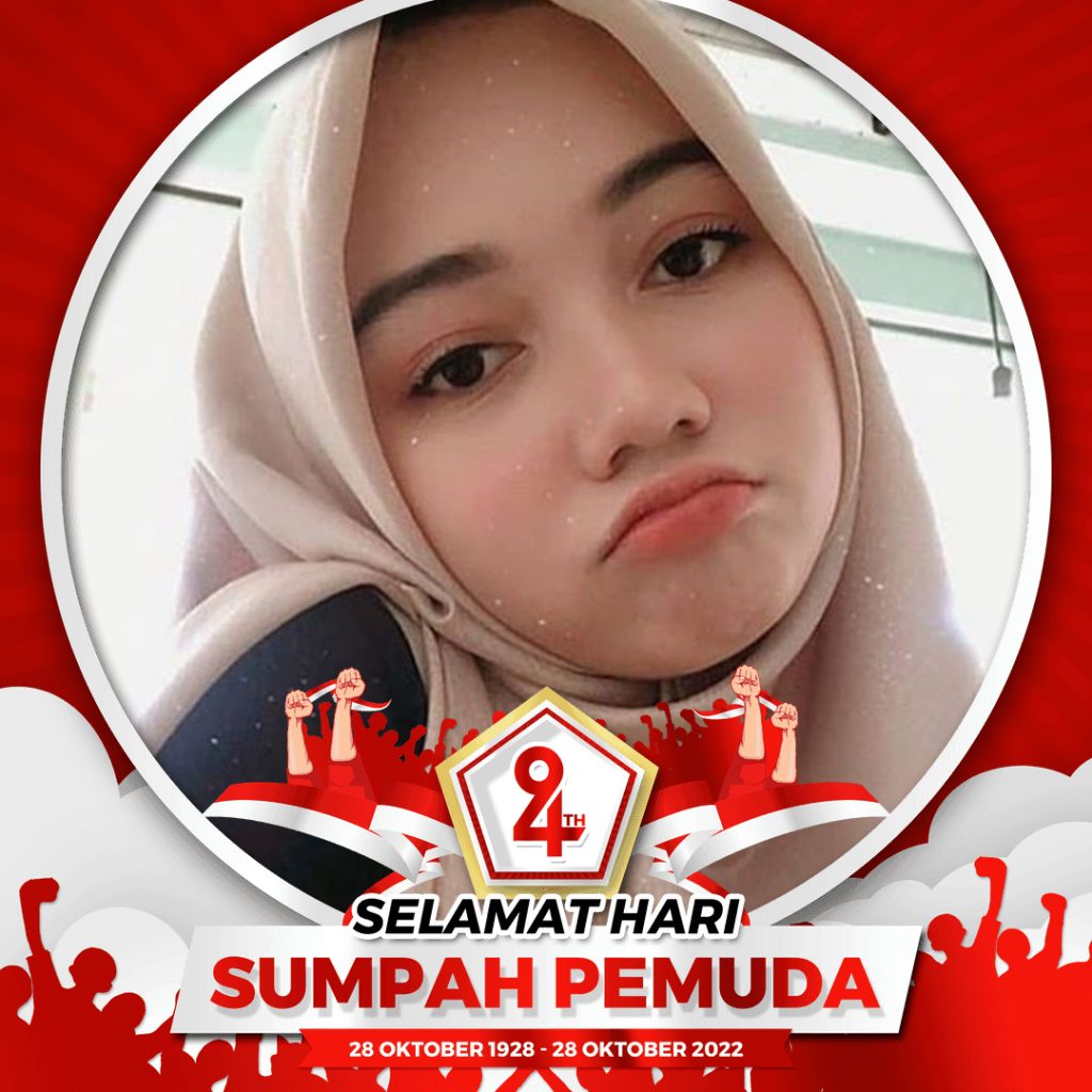 selamat hari sumpah pemuda ke 95 th - Twibbon Hari Sumpah Pemuda 2022 gambar 1