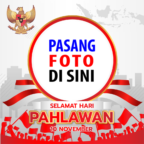 twibbonize foto template peringatan Hari Pahlawan 10 november 2022 design 10 img