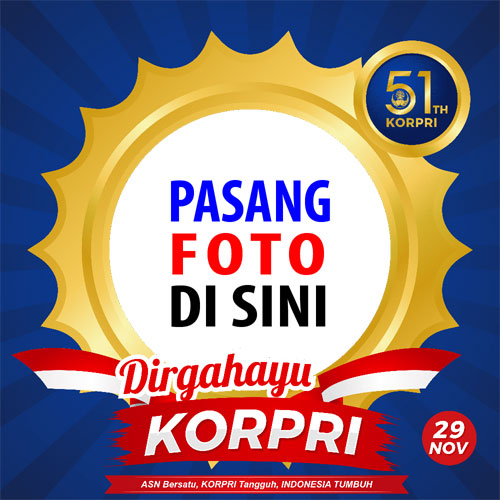 twibbonize template bingkai foto peringatan Hari KORPRI 29 November 2022 design 4 img