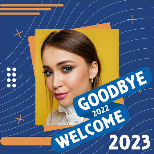 new year 2023 twibbon - Happy New Year 2023 Greetings Photo Frame gambar 1