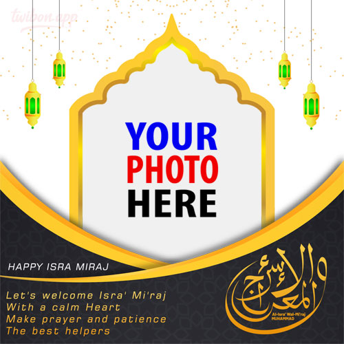 twibbonize 2023 happy Isra Mi'raj caption quotes greetings images template frame design 6 img