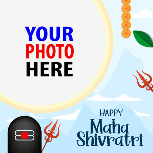 Maha Shivaratri greetings wishes images template frame design 5 img