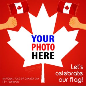 national flag of canada day images frame template 2 - National Flag of Canada Day Greetings Picture Templates gambar 3