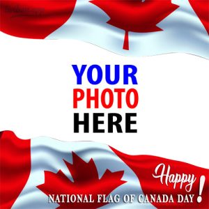 national flag of canada day images frame template 4 - National Flag of Canada Day Greetings Picture Templates gambar 5