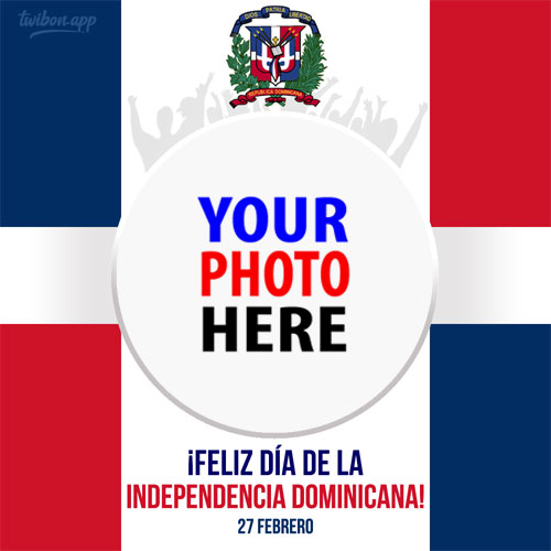 Dominican Republic Independence Day greetings quotes images template frame design 2 img