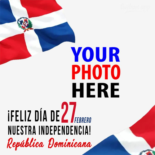 Dominican Republic Independence Day greetings quotes images template frame design 5 img