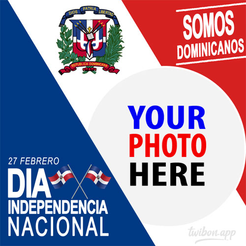 Dominican Republic Independence Day greetings quotes images template frame design 9 img