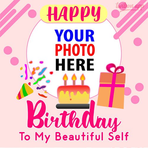 happy blessed birthday to my self funny quotes Images PNG template frame design 6 img