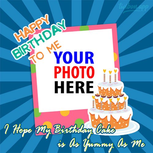 happy blessed birthday to my self funny quotes Images PNG template frame design 4 img