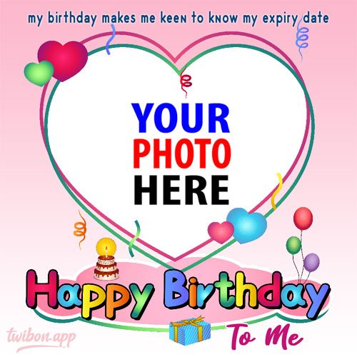 happy blessed birthday to my self funny quotes Images PNG template frame design 5 img